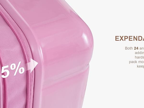 Merax Luggage 3 Pcs ABS Hardside Luggage Sets Spinner Wheels Suitcases