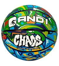AND1 Chaos Rubber Basketball: Game Ready, Office Regulation Size (29.5”) Streetball, Made for Indoor/Outdoor Basketball Games- Graffiti Series
