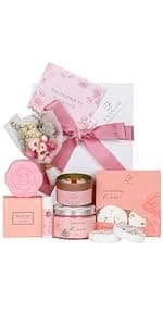 Spa Gifts for Women Bath and Body Gift Basket Mothers Day Gifts Coconut Lavender Home Spa Set Self Care Gift for Mom Sister Her Wife Birthday Gifts Spa Kit Care Package Thank You Gift
