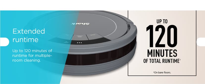 Shark AV753 ION Robot Vacuum, Tri-Brush System, Wifi Connected, 120 Min Runtime, Works with Alexa, Multi Surface Cleaning, Grey