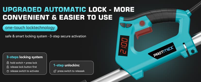 Drywall Sander with Vacuum Dust Collector, 1000W Popcorn Ceiling Removal Tool, Electric Drywall Sander with Digital Display Screen 9 Variable Speed 800-2100RPM, Foldable & Extendable Handle