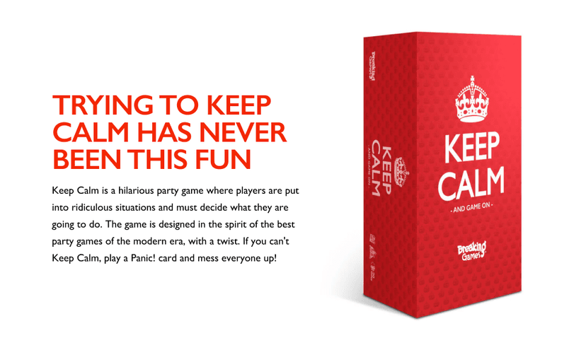 Keep Calm - Hilarious Party Game for Friends and Family - Ideal for Game Night - Ages 17+, 3-8 Players