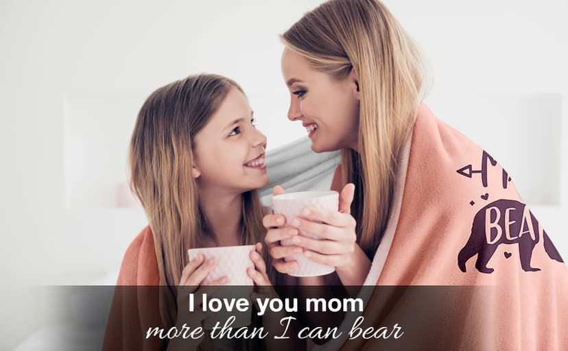 Vprintes Mama Pink Wearable Blanket Hoodie - Birthday Gifts for Mom from Daughter Son - Wife Birthday Gifts, Gifts for Wife from Husband