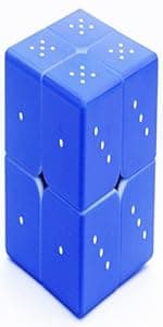 Speed Cube 3x3x3 3D Relief Effect Braille Magic Cube Puzzle,IQ Games Puzzles Special for Blind, 5.6cm