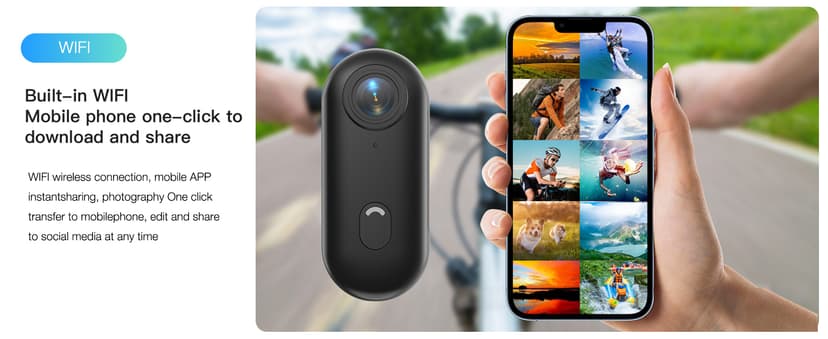 FOUKWAKC H7 64GB 1080P Thumb Action Camera, Mini Body Cameras, Wearable Pocket Vlogging Camera with Magnetic Lanyard, Small Portable Body Cam Helmet Cam for Work, Cycling, Travel, Pet Walking