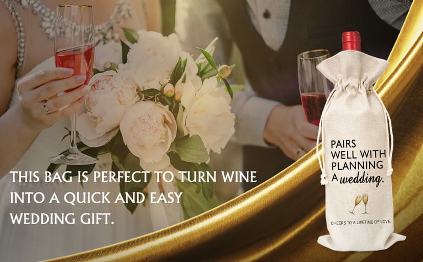 Wine Bag Wedding Gift for Mr and Mrs - Engagement Gift J14