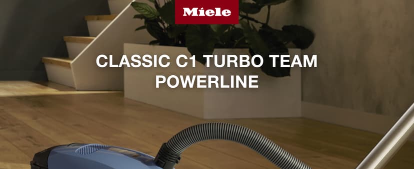 Miele Classic C1 Turbo Team Bagged Canister Vacuum, Tech Blue - Portable, Household