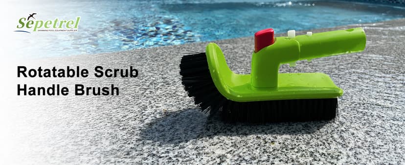 Sepetrel Deluxe Swimming Pool Cleaning Kit Including Professional Leaf Skimmer Net,Half-Depth Fine Mesh Net,17.5" Pool Brush Head & Hand Scrub Brush(NO Pole)