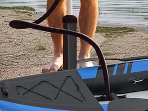 Goplus Tandem Inflatable Kayak, 12.5FT 2-Person Kayak for Adults w/507 LBS Weight Capacity, 2 Aluminium Oars, Padded Seat, 2 Fins, Hand Pump, Carry Bag, Repair Kit, Portable Touring Kayaks
