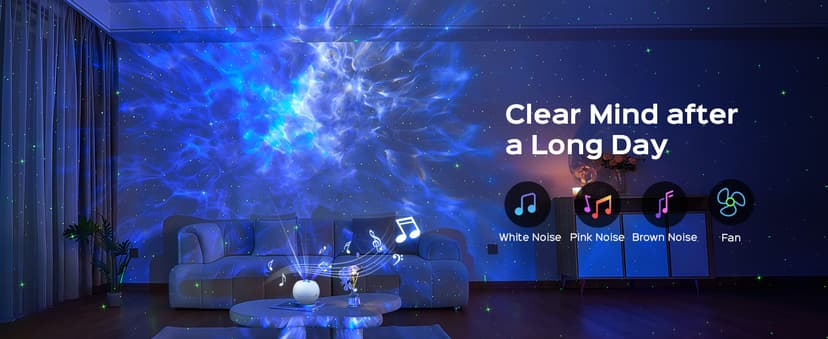 Birthday,Christmas,7 Brightness,Green Star,4 Speed,Bluetooth,Remote,Timer,Teen,Bedroom Decor,Party,Relax,Led Lights,Lava Lamp One Fire Galaxy Projector,15 Colors,Gifts for Girls&Women&Boys,White Noise B0DCYLKPWB