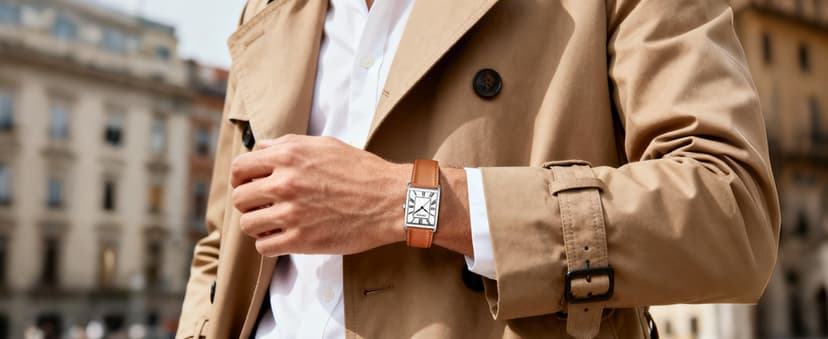 CNYXCN Business Watches for Men,Minimalist Simple Wrist Watch Analog Quartz-Rectangle Roman Numerals Dial,Comfortable Leather Strap,Waterproof