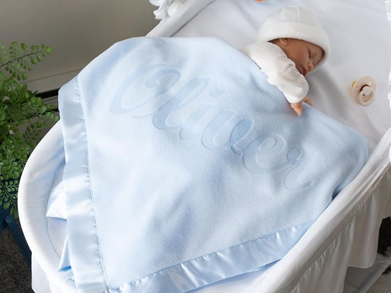 Custom Catch Personalized Baby Blanket for Boys - Blue