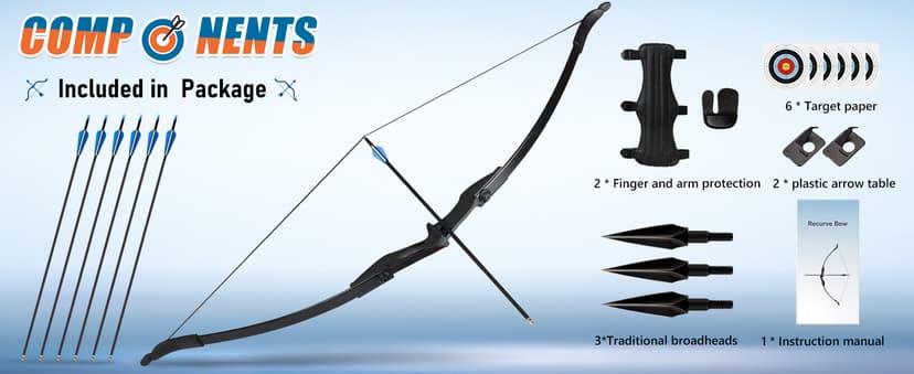 Recurve Bow and Arrow Set,Takedown Recurve Bows Archery for Adults Left and Right Hands 40lbs Archery Set
