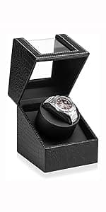 Efaithtek Automatic Single Watch Winder for Automatic Watches,Rotating Watch Case with Japanese Quiet Motor,AC Adapter or Battery Powered