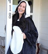 Catalonia Oversized Blanket Hoodie Sweatshirt, Wearable Sherpa Lounging Pullover for Adults Women Men