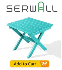 SERWALL Adirondack Chair with Cup Holders - Composite Adirondack Chairs Set of 2 HDPE Outdoor Chairs All Weather Use- Aruba