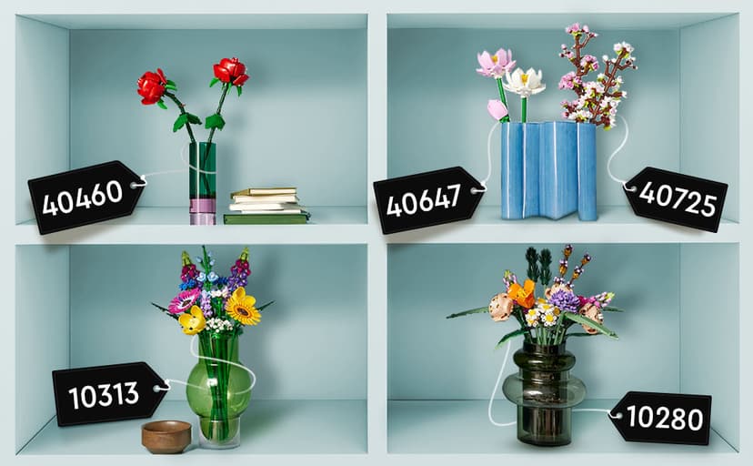 LEGO Roses - Building Toy for Kids, Girls & Boys, Ages 8+ - Artificial, Fake Roses for Home Decor & Display - Gift Idea for Plant & Flower Lovers - 40460