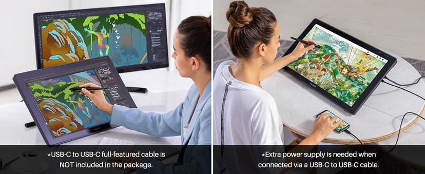 HUION KAMVAS 22 Drawing Tablet with Screen 120% sRGB PW517 Battery-Free Stylus Adjustable Stand, 21.5inch Pen Display for Windows PC, Mac, Android