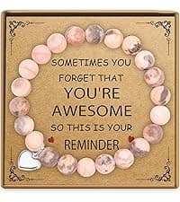 Sereney Birthday Gifts for Girls, Beaded Bracelets as 1 3 4 5 6 7 8 9 10 11 12 13 15 16 Year Old Birthday Gift, Adjustable Stone/Pearl Bracelet as Happy Birthday Gifts for Daughter Granddaughter Niece