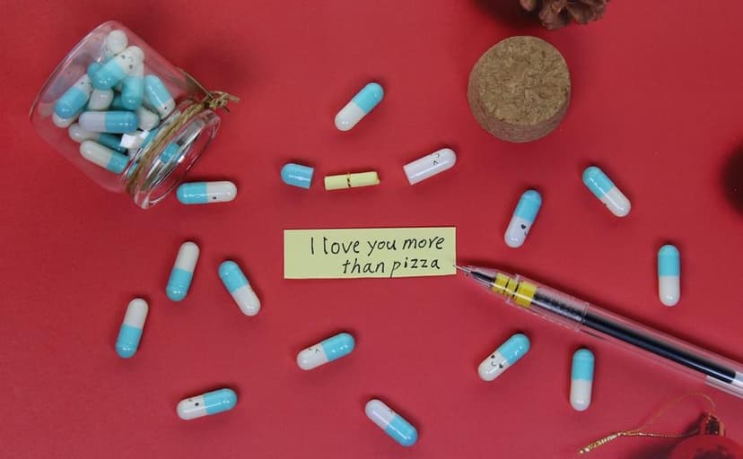 Infmetry Valentines Day Gifts For Her Him Boyfriend Girlfriend Capsule Notes Pills in a Glass Bottle Letter Messages For Couples Men Women (Mixed Color 90pcs)