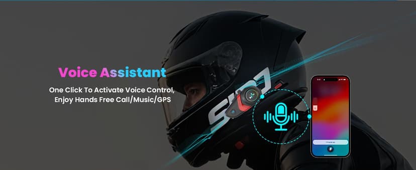 FEYA Motorcycle Helmet Speakers Super Long Battery Life Helmet Headset with Hi-Fi Sound Quality Dual Noise Reduction IPX6 Automatic Answer/Call Music Control/AI Voice/Soft & Hard Mic 1 Pack - Multi