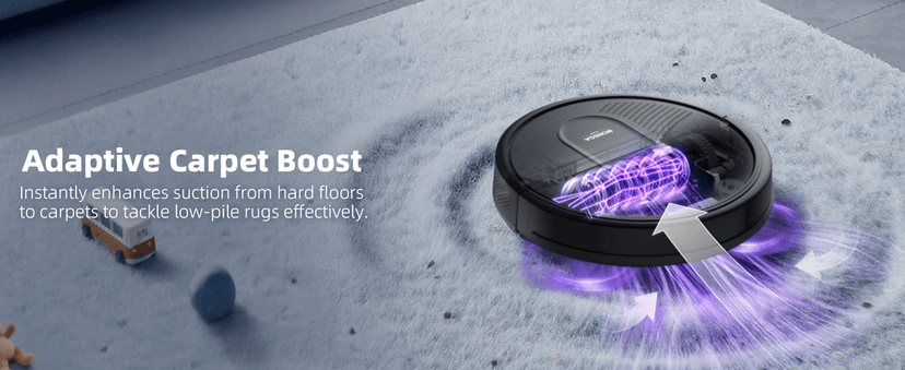 MONSGA Robot Vacuum Cleaner, 4000Pa Powerful Suction Robotic Vacuum, 3.2" Super-Slim, 140Min Runtime, Vacuum Robot for Hard Floor/Low Pile Carpet/Pet Hair, Remote/App/Voice Control, Schedule Clean