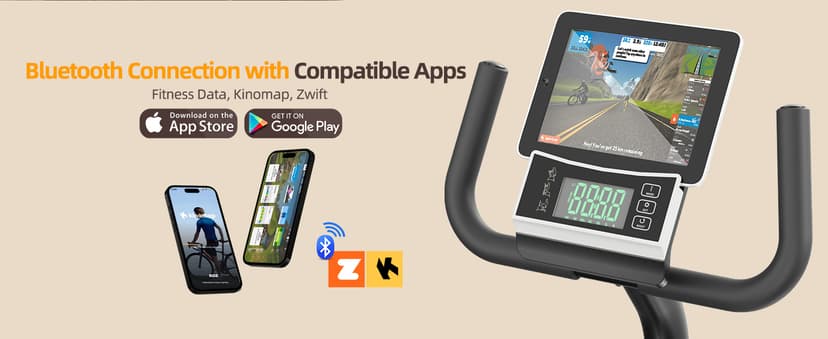 VANSWE Recumbent Exercise Bike for Adults Seniors - Recumbent Bikes for Home with Magnetic Resistance, Bluetooth and App Connectivity, Pulse Sensor