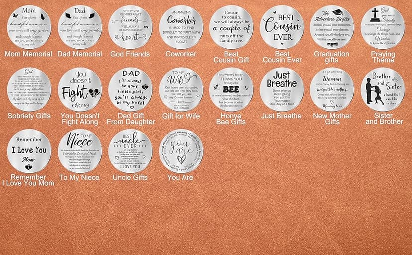 OUMILAN Pocket Hug Token Gifts for Men Boyfriend Girlfriend Inspirational Gift for Son Daughter Brother with Leather Keychain