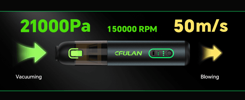 Car Vacuum Portable Cordless, 21KPa 4-in-1 Handheld Mini Vacuum Cleaner with 8 Attachments, 3 Suction Modes, One-Touch Empty, Type-C Charge, Hand Vacuum for Car, Home, Keyboard, Small Job