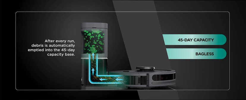 Shark AV2501S AI Ultra Robot Vacuum, with Matrix Clean, Home Mapping, 30-Day Capacity HEPA Bagless Self Empty Base, Perfect for Pet Hair, Wifi, Dark Grey