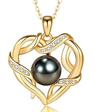 Gifts for women Mom her Girlfriend grandma Wife on Christmas Day Mothers Day Valentines Birthday Gifts Wedding Gift Jewelry Anniversary Tahitian Black Pearl Necklaces