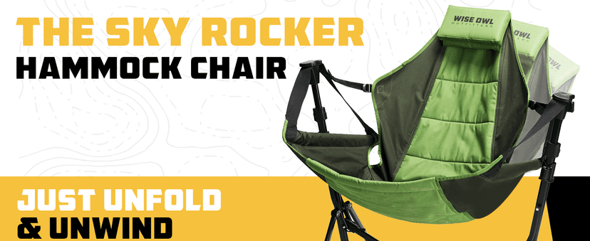 Wise Owl Outfitters Hammock Chair for Adults – Comfortable Portable Folding Rocking Camping Chair with Carry Bag – Great for Lawn, Campsite & Outdoors