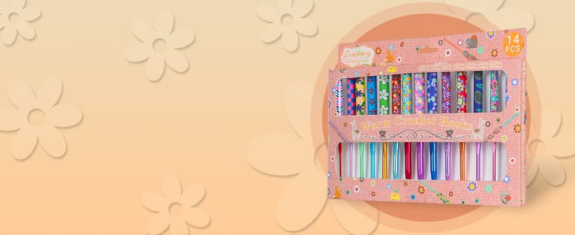 Coopay Warm Crochet Hooks for Grandmother, Art Aluminum Soft Grip Crochet Needles for Crocheting, Knitting Hook for Crochet Yarn Craft - Premium Knitting & Crochet Supplies