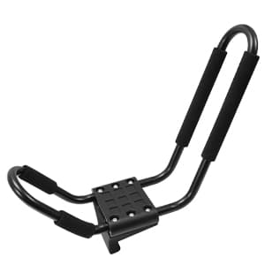 Kayak Roof Racks for 2 Kayaks Compatible with Cybertruck - Heavy Duty Kayak Rack Include Two Sets of Straps for Cars, Easy to Mount J-Bar Style Carriers for Canoes Kayaks Paddle Boards and Surfski