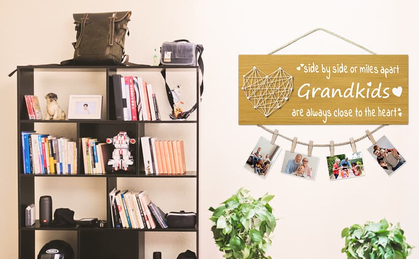 Christmas Gifts for Grandma Grandpa from Granddaughter Grandson - Grandkids Picture Frame for Grandmother Grandfather Grandparent for Mothers Day Fathers Day Grandparents Day Birthday Thanksgiving