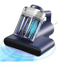 Powerful Mattress Bed Vacuum Cleaner, 2-Speed (14kPa/18kPa) Mattress Vacuum with Green Light Dust Detection, 253.7nm UV-C Light, LED Display, HEPA Filter, 149℉ Heat, Aroma for Bed Couch Carpet