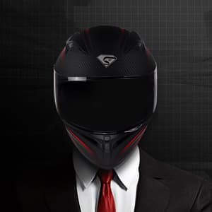 KYPARA Full Face Motorcycle Helmet with Internal Tinted Visor & DOT Approved for Moped ATV Cruiser Scooter (Matt Black, Large)