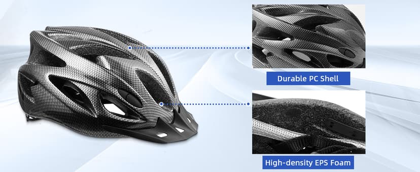 Zacro Adult Bike Helmet Lightweight for Men Women Comfort with Pads&Visor, Certified Bicycle Helmet for Adults Youth Mountain Road Biker