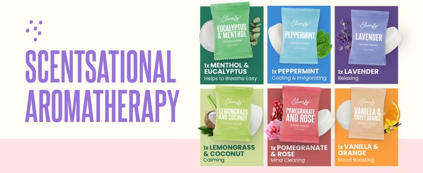 Cleverfy Shower Steamers Aromatherapy for Women and Men – Self-Care Shower Bombs for Stress Relief and Relaxation – 6 Tablets