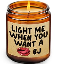 Lavender Scented Candle Gifts for Men, Naughty Candle Gifts for Him, Funny Gift from Wife, Anniversary, Sweetest Day, Valentine's Day, Birthday Gift for Husband, Boyfriend, Fiance Present