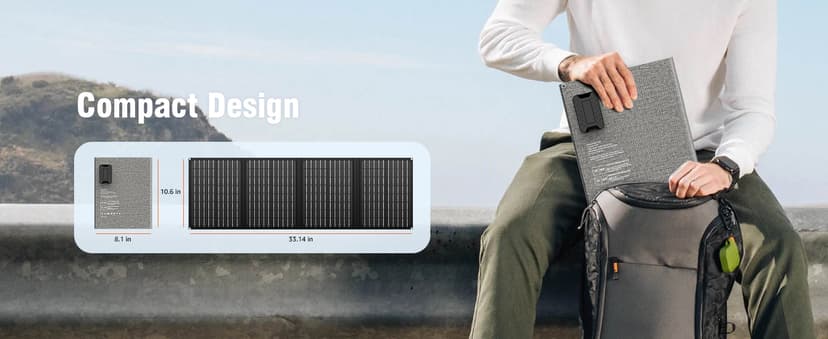 Solar Powered Generator 300W Peak/70400mAh, 260Wh Portable Power Station with Panels 40W Included, Solar Generator with AC Outlet 110V for Home Use, Camping, Outdoor, Power Backup