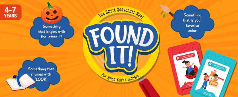 Skillmatics Scavenger Hunt Card Game - Found It, Educational Game, Perfect for Home, School, Travel, Playdates & Party Games, Gifts for Kids and Families, Screen-Free Fun for Ages 4, 5, 6, 7