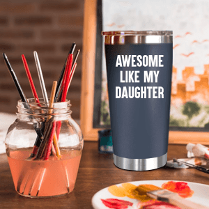 NewEleven Christmas Gift For Dad - Birthday Gifts For Dad From Daughter - Husband Gifts - Unique Birthday Present Ideas For Father's Day, Husband, New Papa, Bonus Father From Daughter - 20 Oz Tumbler