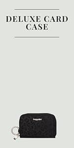 Baggallini Deluxe Card Case - Lightweight 5.5"x3.3" RFID Protected Womens Wallet Card Holder