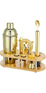 Bar Sets All Practical Bars Accessories, 18/8 Stainless Steel, for Drink Mixing, Bar, Home, Lounge & Party, Gift, Silver Wukuna Cocktail Shaker Bartender Kit, 15 Pcs Bar Tool with Acrylic Stand B0CH9K479X