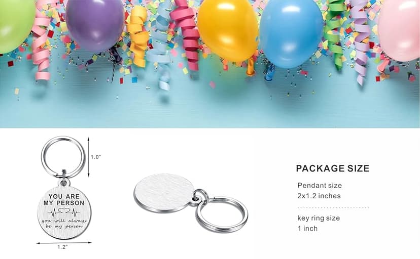 You are My Person Gifts Bff Women Teens Girls Best Friends Keychain Birthday Valentines Key Chains Rings