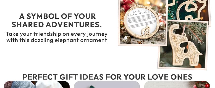 Gifts for Women, Friendship Elephant Ornament with Story Card, Friendship Birthday Gifts for Women, Birthday Presents for Best Friends Sisters Special Bond Decor, Suncatcher