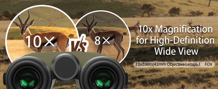 Rangefinder Binoculars for Hunting, 1968 Yard Long Range Laser Rangefinding 10x42mm, Fast 0.15s IP65 Waterproof ±0.5m Accuracy Range Finder Built in for Hunter/Outdoors