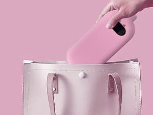 FSA HSA Eligible Portable Heating Pad for Cramps, Upgrade Cordless Electric Period Fast Heating Pad for Back Pain Relief Menstrual Belt 6 Heat 6 Massage Modes Gifts for Women Girls Her Girlfriend Pink