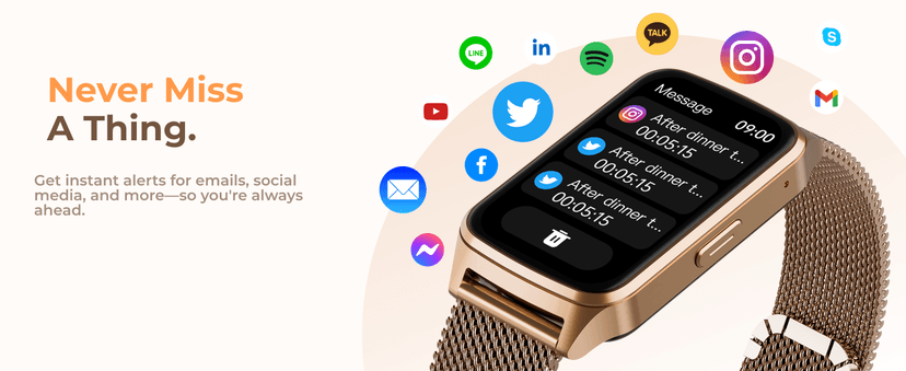 paybay Fitness Tracker Watch for Men Women, Activity Tracker for iPhone and Android with Step Counter, Calorie, Sleep Monitor, 110+ Sports Modes, IP68 Waterproof Smartwatch (Minimalist, Gold, 1.57)